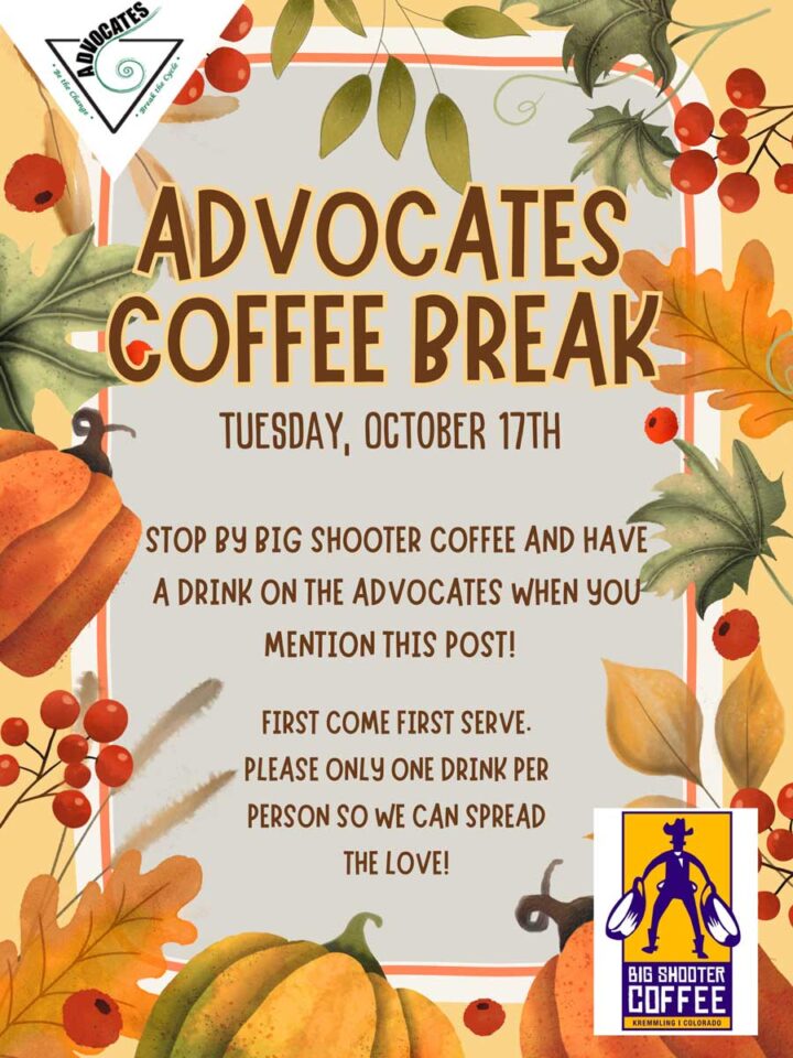 Advocates coffee break - Tuesday, October 17