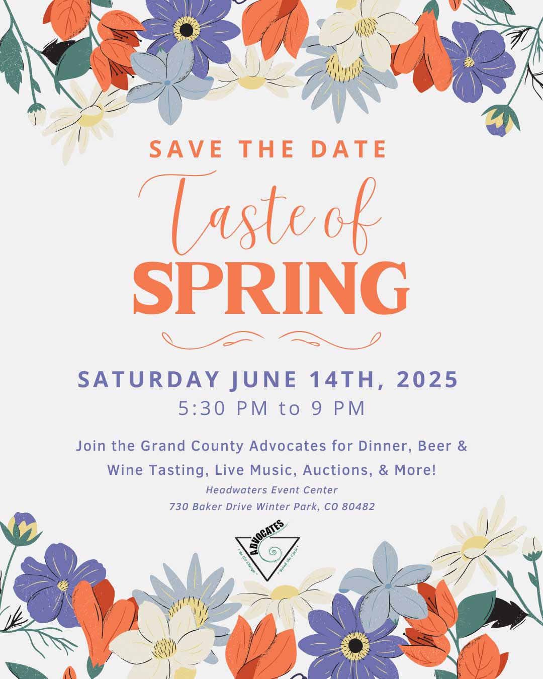 Save the date for our Taste of Spring event on June 14